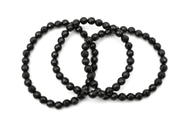 Sch�rl bead bracelet faceted 6 mm