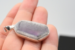 Amethyst Scheibe 925 Silber Anh�nger