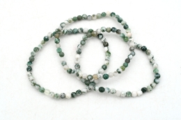 Baumachat hell Armband facettiert 4 mm