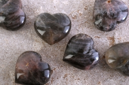 Moon stone black heart