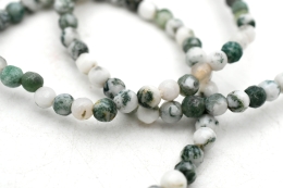 Baumachat hell Armband facettiert 4 mm