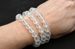 Glass bead bracelets 10 mm matt