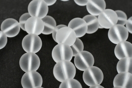 Glass bead bracelets 10 mm matt