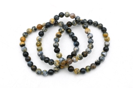 Ocean Jasper blue sphere bracelet 6 mm