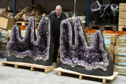 Amethyst Drusen Paar