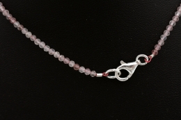 Strawberry quartz necklace faceted