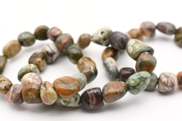 Rhyolith Trommelstein Armband