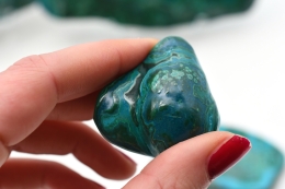 Chrysokoll Malachit anpolierte St�cke