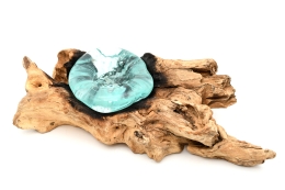 Teelicht auf Kaffeestrauchwurzel 1