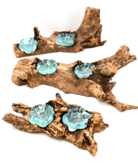 Teelicht auf Kaffeestrauchwurzel 2