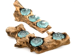 Teelicht auf Kaffeestrauchwurzel 3