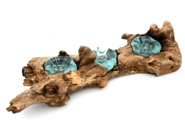 Teelicht auf Kaffeestrauchwurzel 3