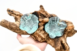 Tealight on coffee bush root 2