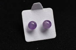 Amethyst Ohrstecker rund ca. 6 mm