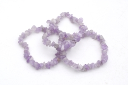 Lavendel Quarz Splitterarmband 3-er Set