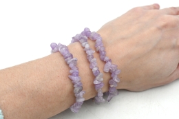 Lavendel Quarz Splitterarmband 3-er Set