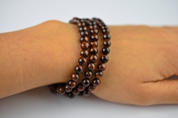 Tigerauge rot Kugel Armband 6 mm