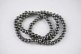 Hematite bead bracelet 6 mm