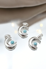 Mond Anh�nger silber mit T�rkis