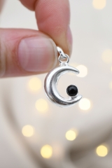 Mond Anh�nger silber mit Sch�rl