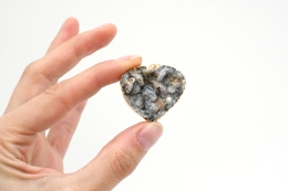 Chalcedon Herz Anh�nger galvanisiert goldfarben