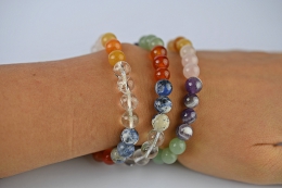 Chakra Kugel Armband 8 mm
