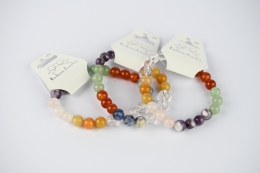 Chakra Kugel Armband 8 mm