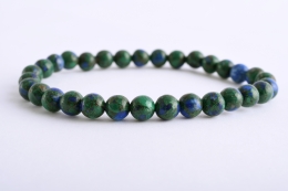 Azurit-Chrysokoll Kugel Armband 6 mm