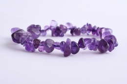 Amethyst Splitterarmband 3-er Set