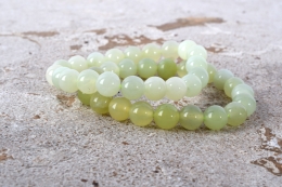 Serpentin (China-Jade) Kugel Armband 10 mm