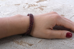 Granat Kugelarmband 4mm