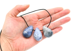 Sodalith hell Drop Shape 5-er Set