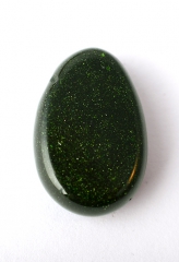 Gr�nfluss Trommelsteine flach gebohrt 5-er Set