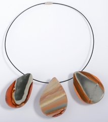 Polychrome jasper emu eggs drilled (big)