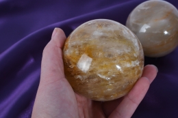 Bergkristall gelb Kugeln