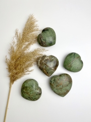 Chrysopras Herz 60 - 80 mm