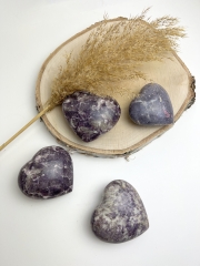 Lepidolith Herz 60 - 80 mm