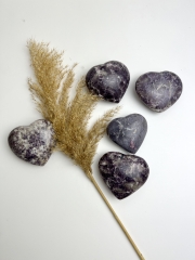 Lepidolith Herz 60 - 80 mm