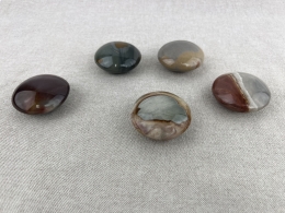 Polychrom Jaspis Linsenstein