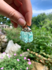 Amazonit Rohstein galvanisiert Anh�nger