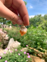 Citrin Spitze galvanisiert Anh�nger