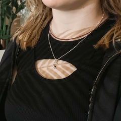 Mond Anh�nger silber mit Granat