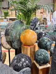 Orangen Calcit Kugel