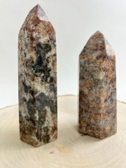 Garnet in Quartz points