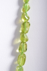 Peridot Trommelstein-Kette