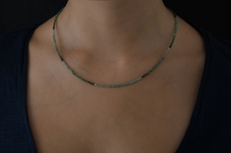 Smaragd Multicolor Kette facettiert