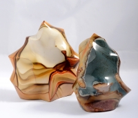 Polychrom Jaspis Flame Shape