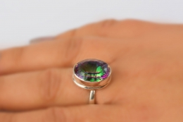 Mystic Topas Ring fact. ab 4 g