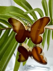 Achat Schmetterling Anh�nger Galvanisiert Natur