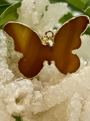 Achat Schmetterling Anh�nger Galvanisiert Natur